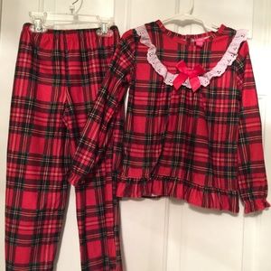 PJ set little girls red size xs 4/5 kids